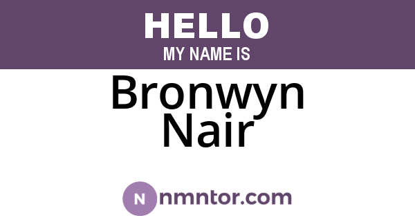 Bronwyn Nair
