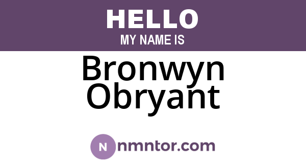 Bronwyn Obryant