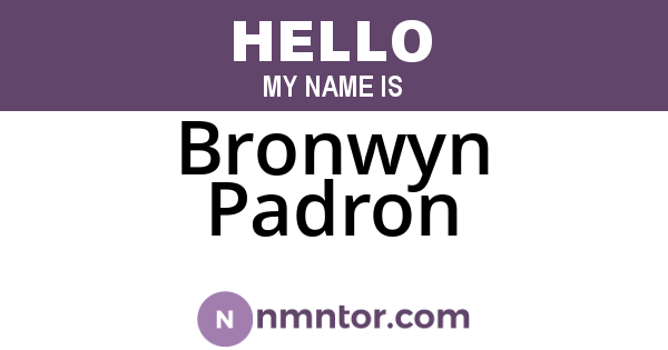 Bronwyn Padron