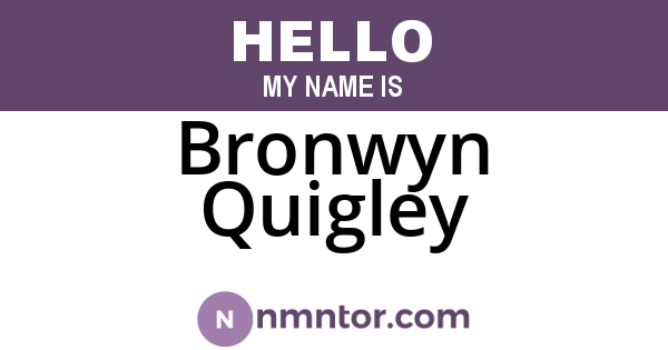 Bronwyn Quigley