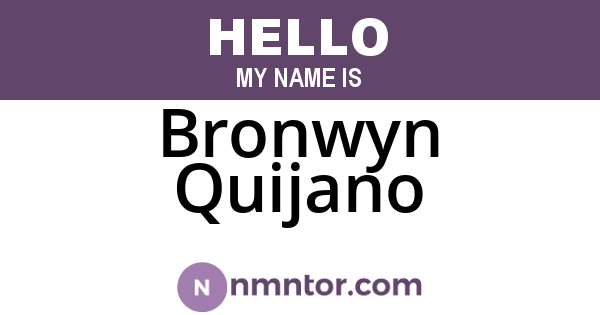 Bronwyn Quijano