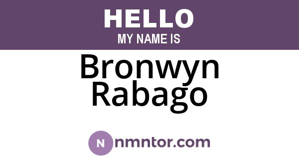 Bronwyn Rabago