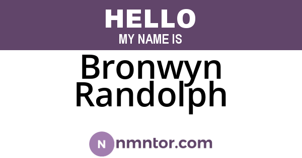 Bronwyn Randolph