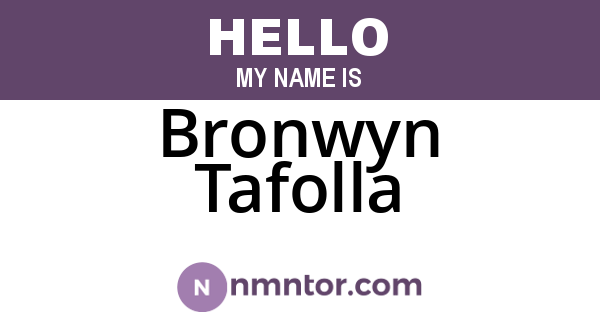 Bronwyn Tafolla