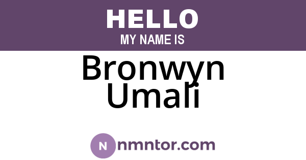 Bronwyn Umali