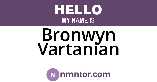 Bronwyn Vartanian