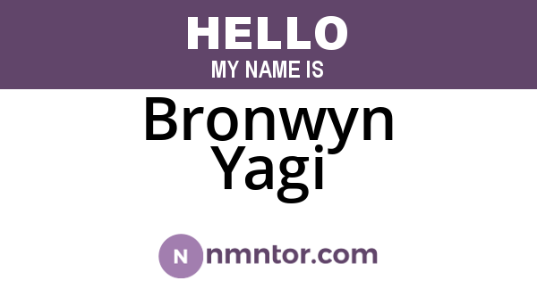 Bronwyn Yagi