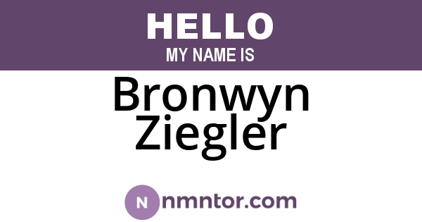 Bronwyn Ziegler