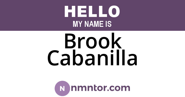 Brook Cabanilla