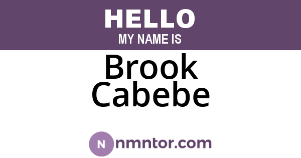 Brook Cabebe