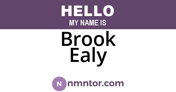 Brook Ealy