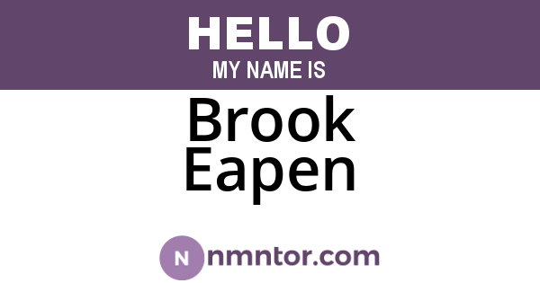 Brook Eapen