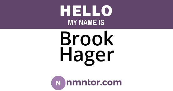 Brook Hager