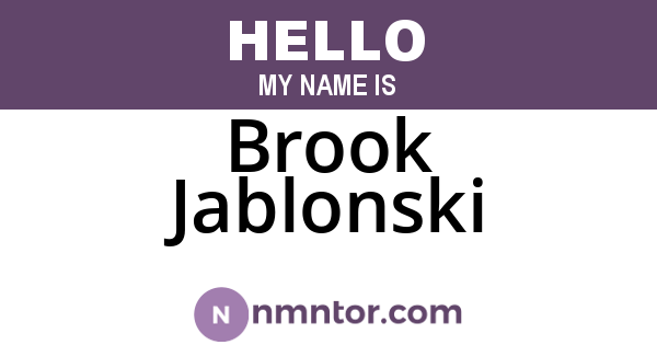 Brook Jablonski