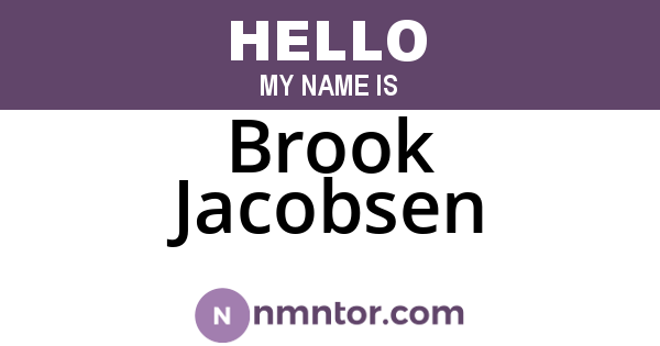 Brook Jacobsen