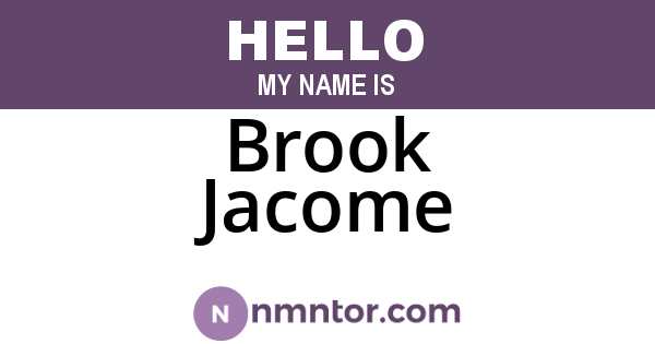 Brook Jacome
