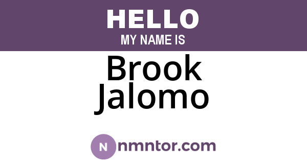 Brook Jalomo