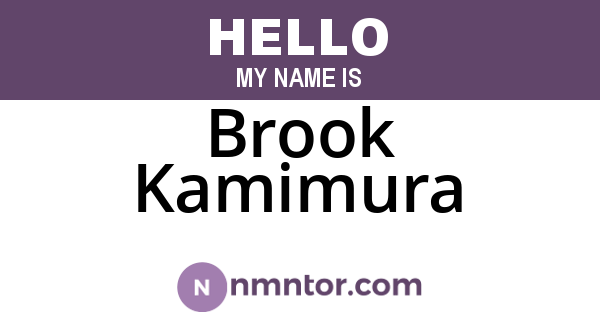 Brook Kamimura