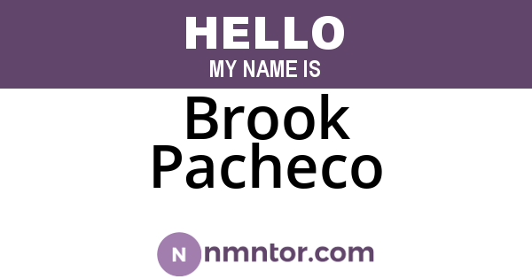 Brook Pacheco