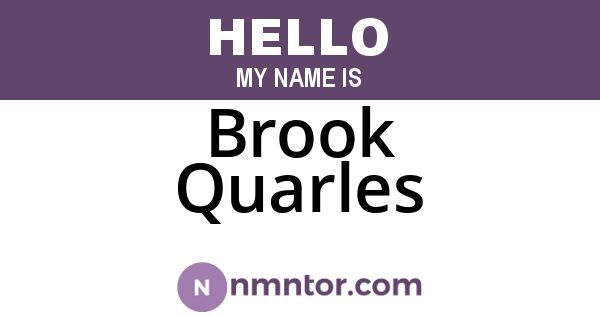 Brook Quarles