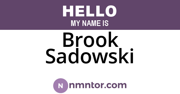 Brook Sadowski