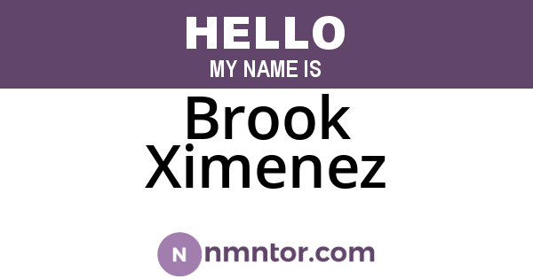 Brook Ximenez