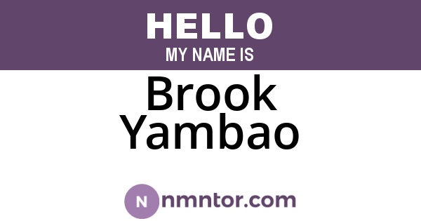 Brook Yambao