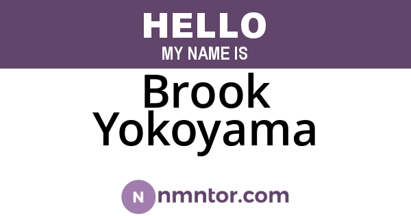 Brook Yokoyama