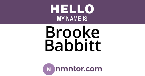 Brooke Babbitt