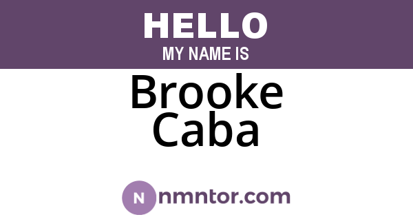 Brooke Caba