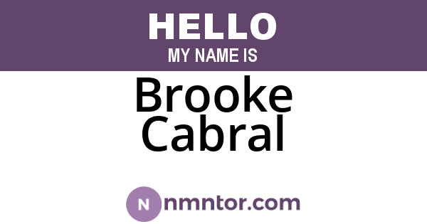 Brooke Cabral