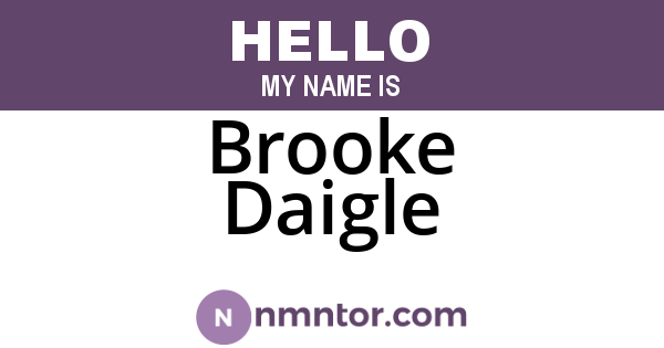 Brooke Daigle