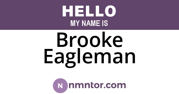Brooke Eagleman