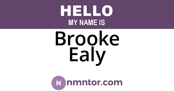 Brooke Ealy
