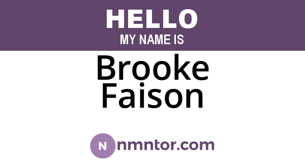 Brooke Faison