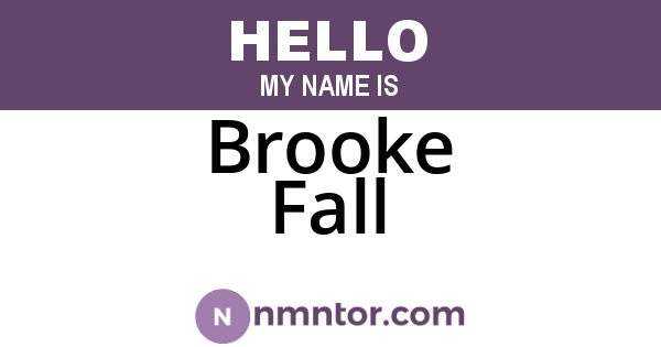 Brooke Fall