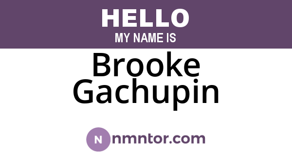 Brooke Gachupin