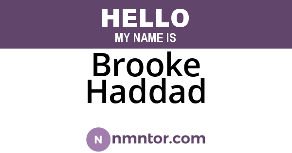 Brooke Haddad