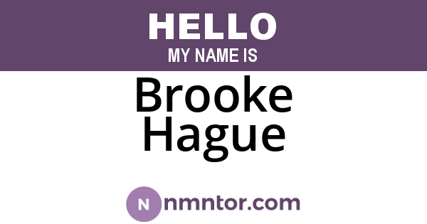 Brooke Hague