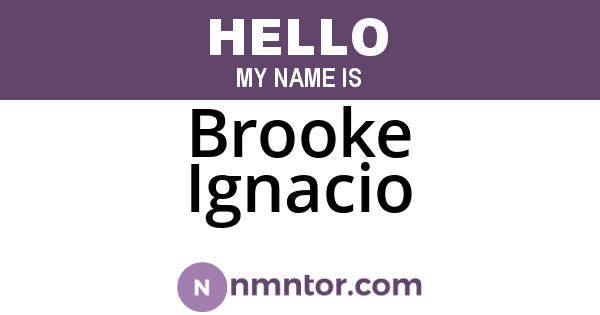 Brooke Ignacio