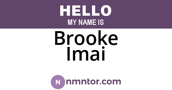 Brooke Imai