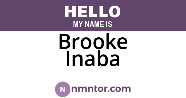 Brooke Inaba