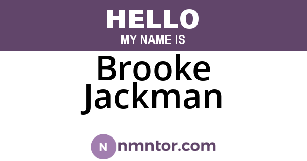 Brooke Jackman