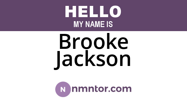 Brooke Jackson