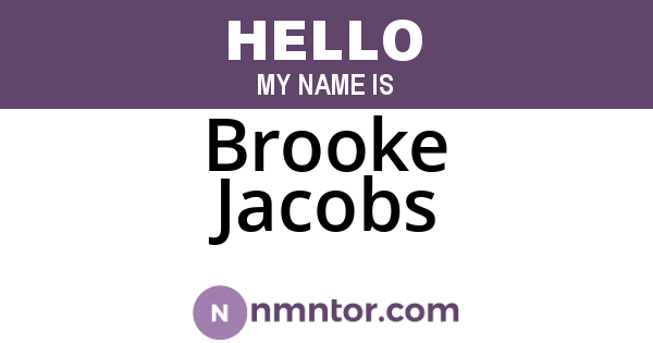Brooke Jacobs