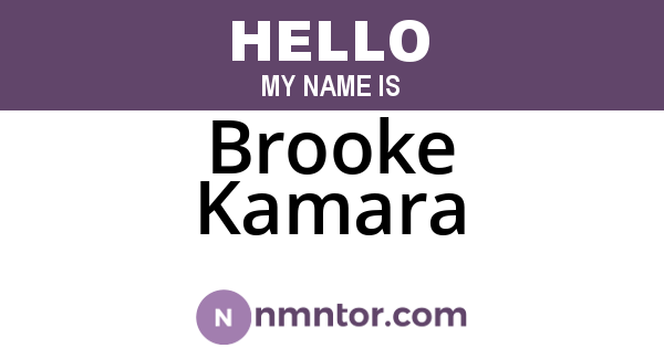 Brooke Kamara