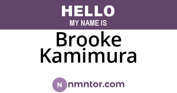 Brooke Kamimura
