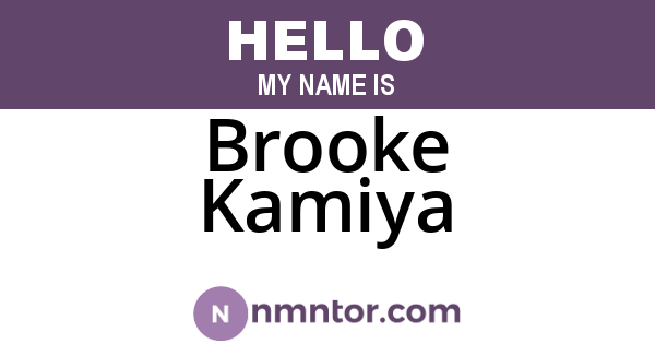 Brooke Kamiya