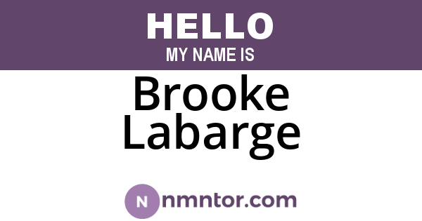 Brooke Labarge