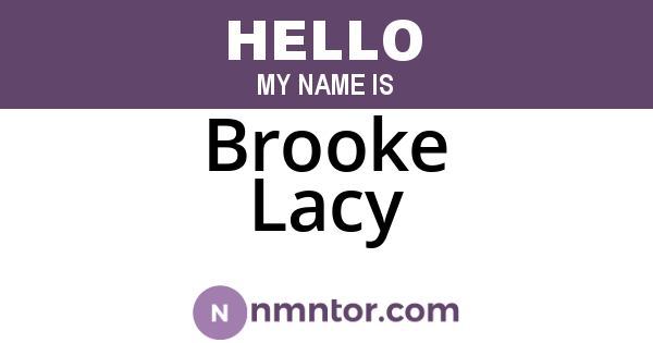 Brooke Lacy